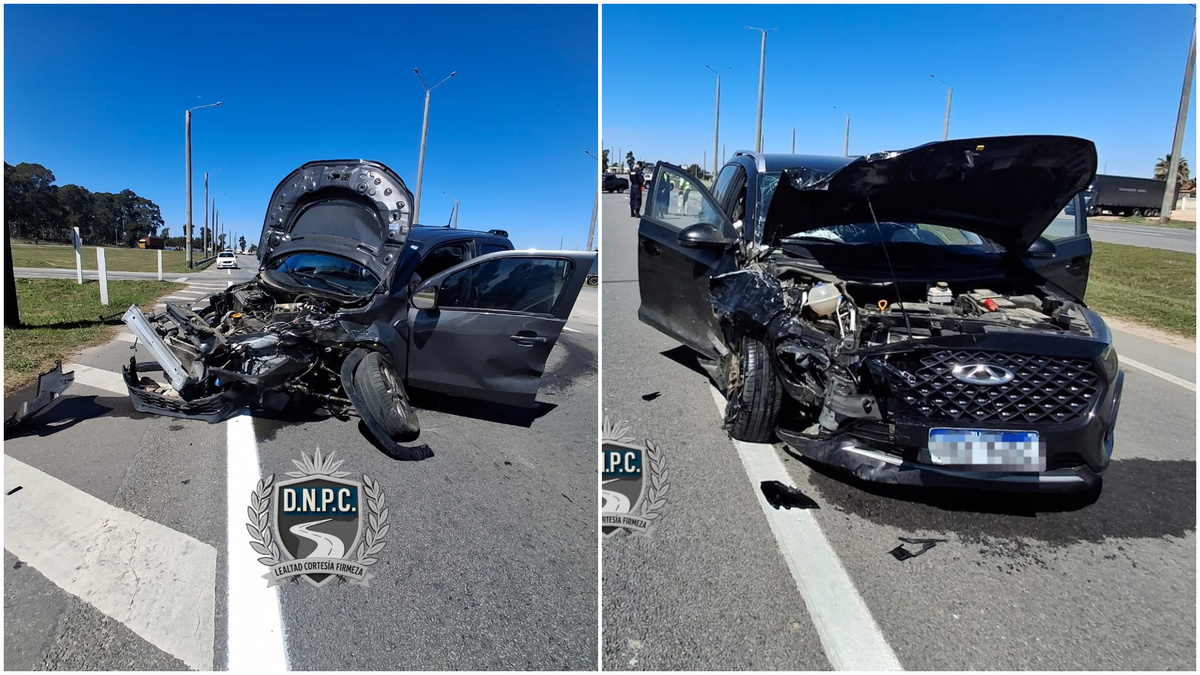 Violento choque en San José: cinco personas heridas tras impactó entre auto y camioneta
