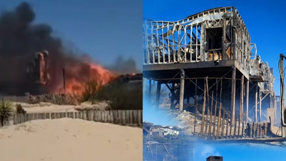 Incendio arrasó una vivienda y dejó otra con graves daños en una zona de José Ignacio