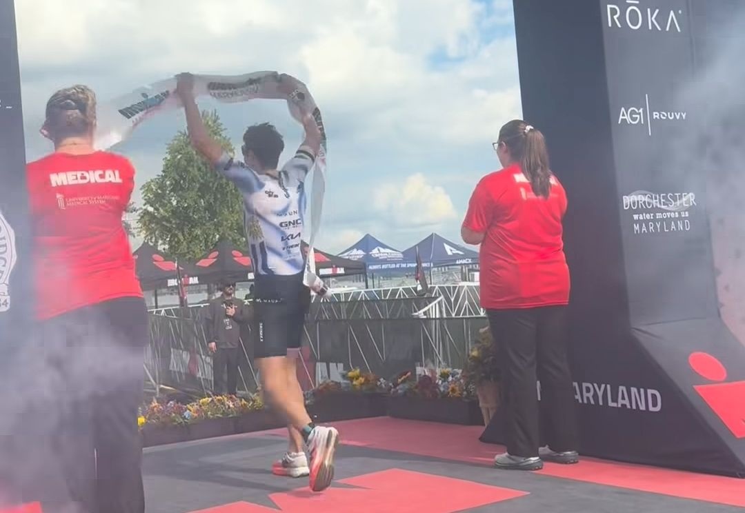 Uruguayo llegó primero en un ironman en Maryland, pero en la clasificación fue segundo
