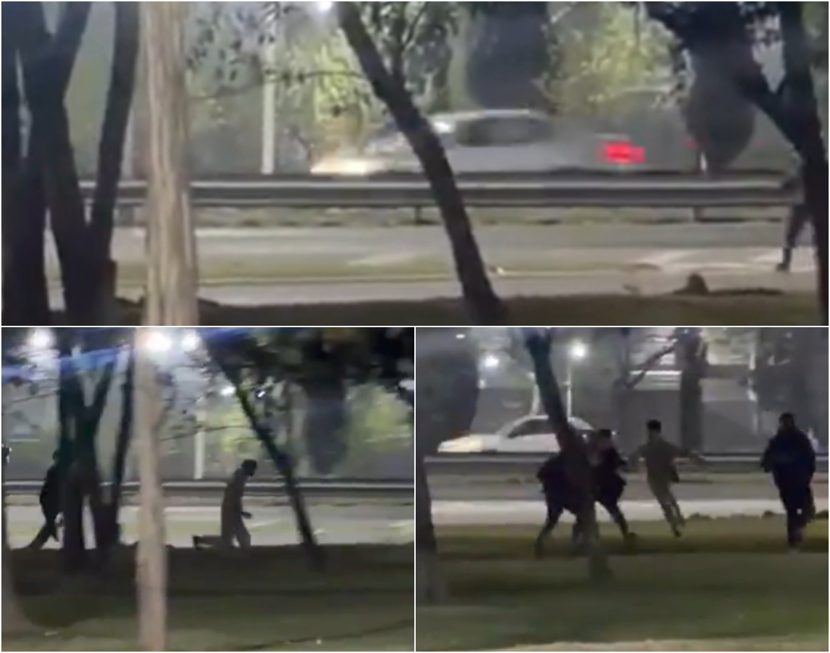 Brutal: intentaron lincharlo, escapó corriendo a la autopista y un auto lo atropelló