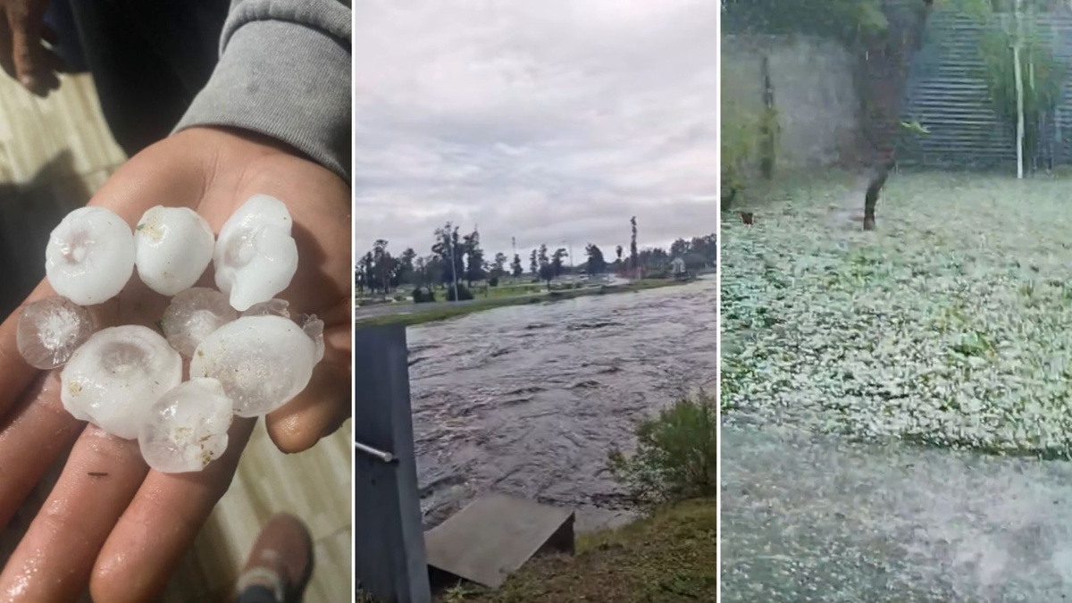 “De varios tamaños”: las imágenes del granizo que cubrió a varias ciudades del país