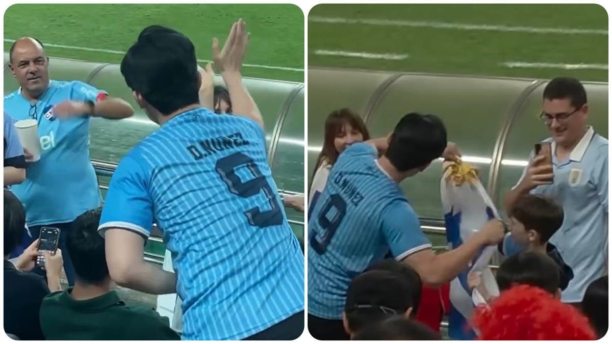 El coreano más uruguayo del mundo festejó el triunfo de la selección desde la tribuna