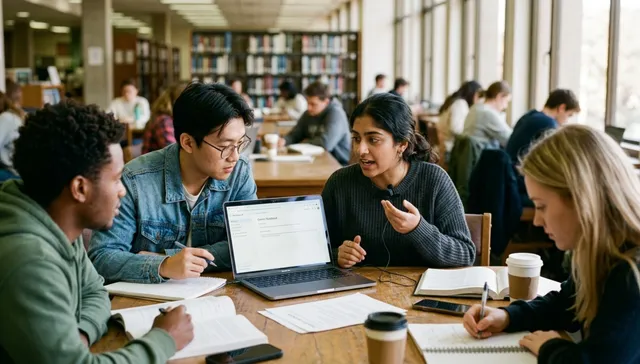Estudiantes a estudiar