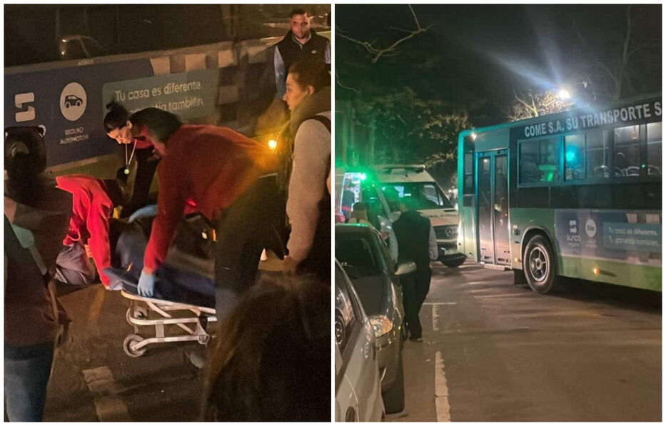 Una mujer sufrió graves heridas al ser embestida por un ómnibus en el Centro