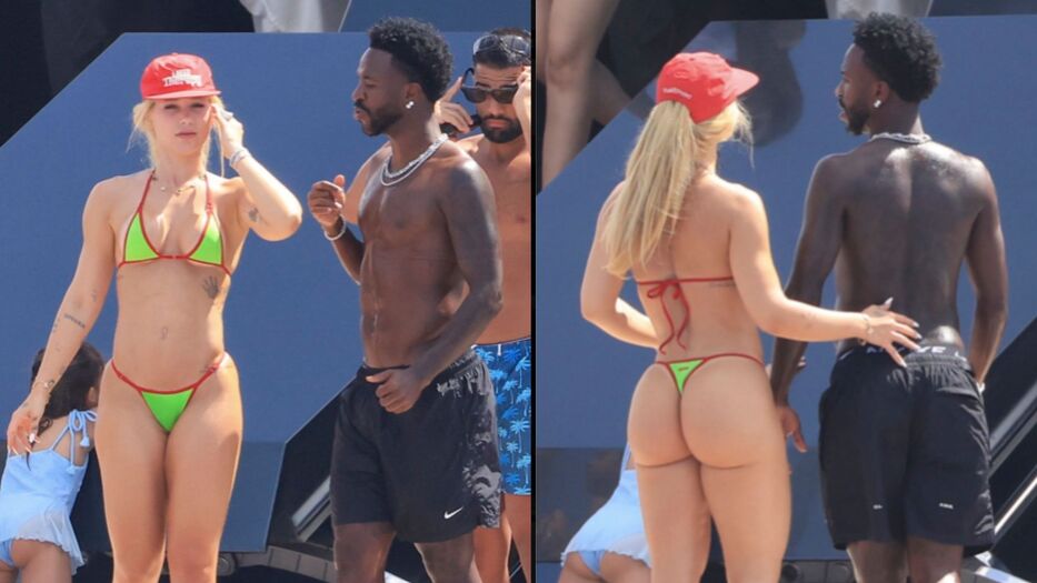 Se filtraron fotos al natural de Vinicius Jr. y su novia en Ibiza con sus looks playeros