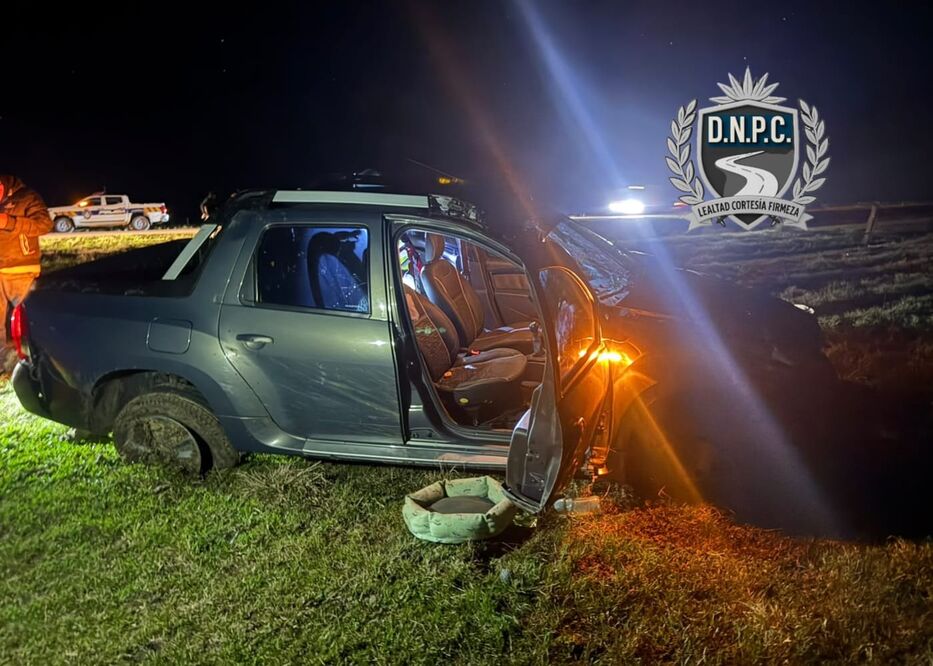 Murió un hombre tras despistar en camioneta por ruta 26 en Cerro Largo