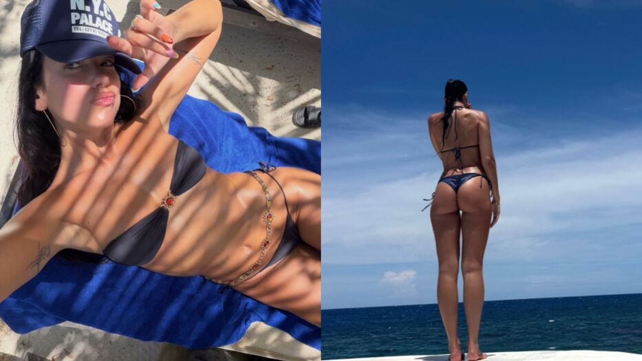 En microbikini y de espaldas: las fotos de Dua Lipa en la playa que encendieron las redes