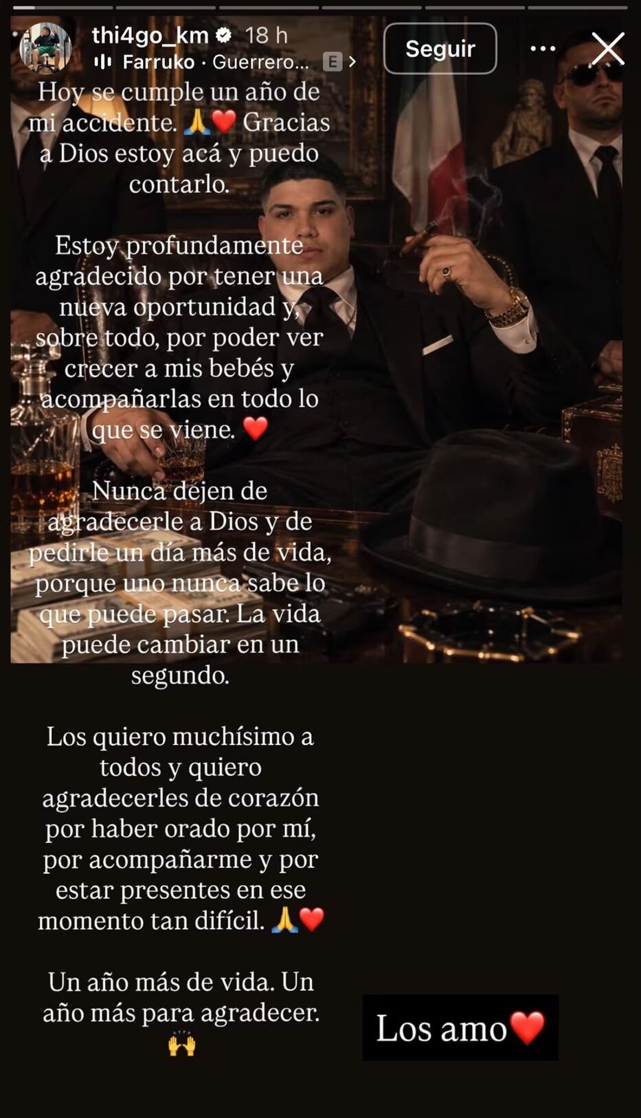 Foto: Captura de Instagram @thi4go_km