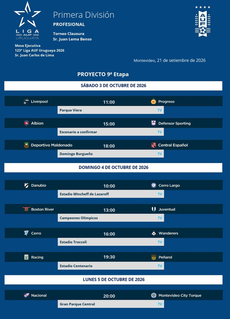 Proyecto de la novena fecha
