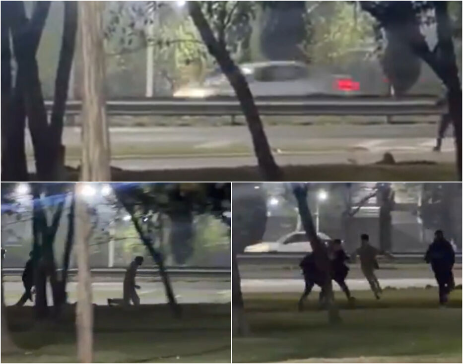 Brutal: intentaron lincharlo, escapó corriendo a la autopista y un auto lo atropelló