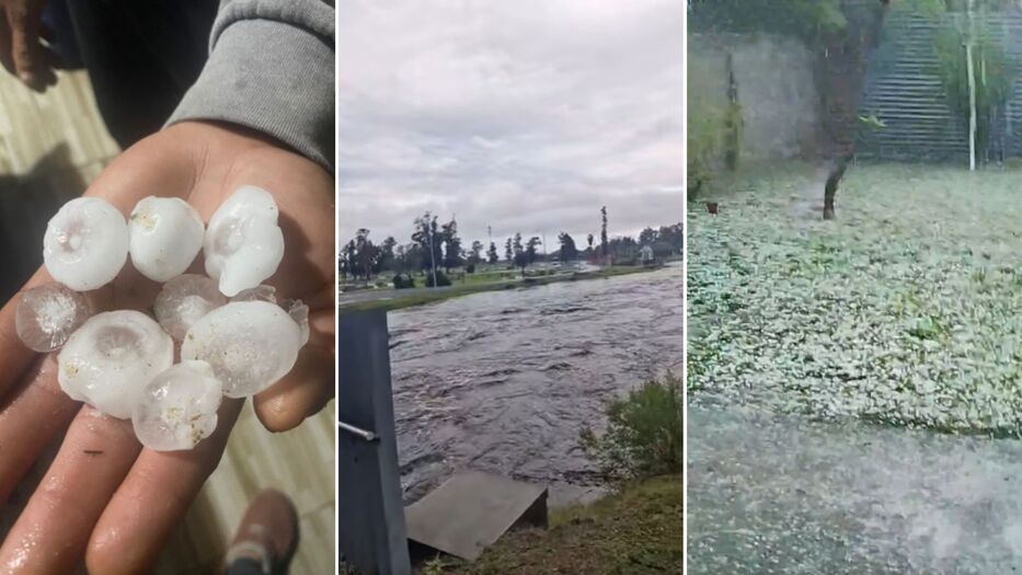 “De varios tamaños”: las imágenes del granizo que cubrió a varias ciudades del país