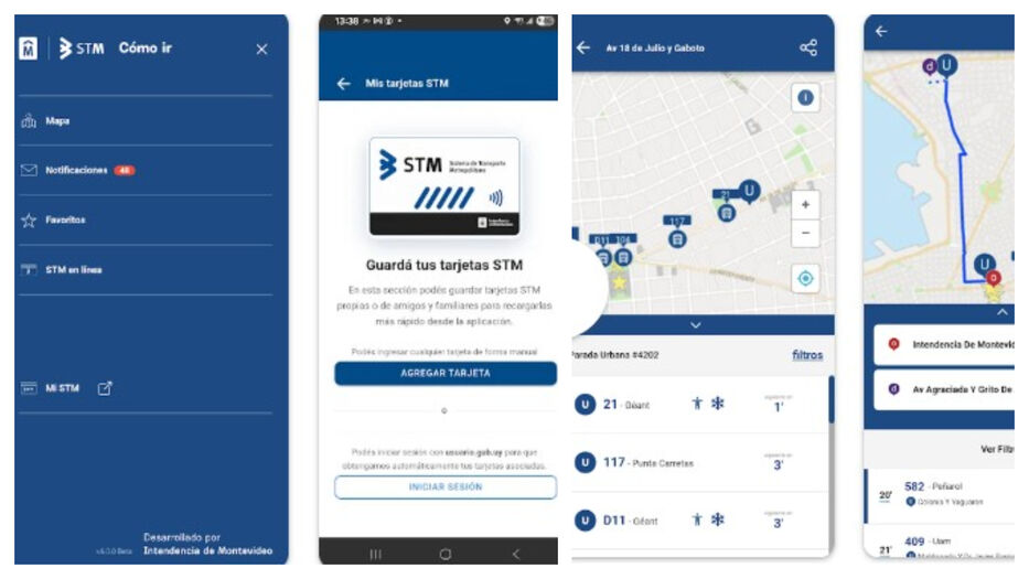Cómo acceder a la nueva versión de la app Cómo Ir: recargas de STM, con suburbanos y más