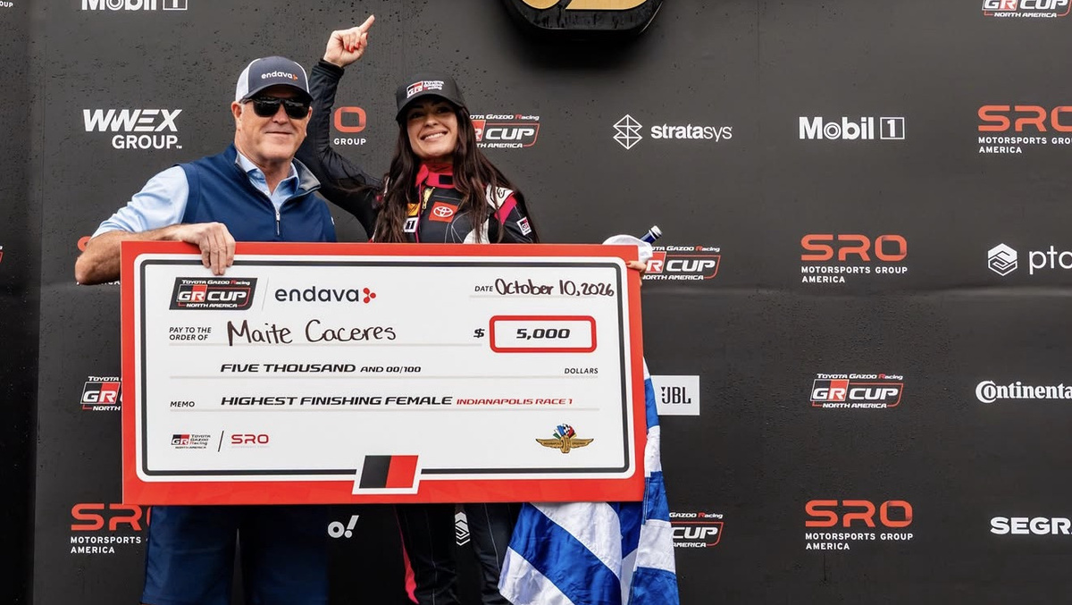 Automovilismo: Maite Cáceres ganó la Copa Damas y cerró la Toyota GR Cup en Indianápolis