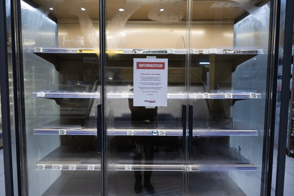 Golpe a los supermercados en Francia: ciberataque arruina alimentos refrigerados