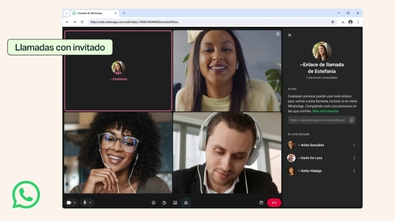 WhatsApp ahora permite hacer videollamadas sin tener cuenta en la app