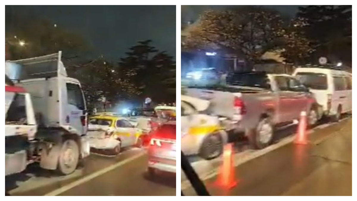 Uno atrás del otro: las imágenes del múltiple choque en avenida Italia