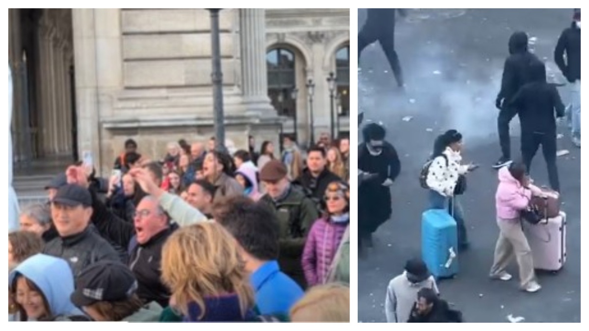 “Hijos de puta”: los insultos de la fila de turistas en el Louvre contra manifestantes