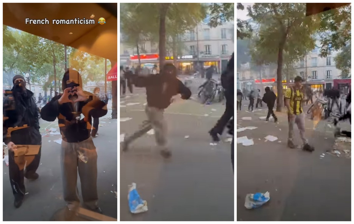 El aurinegro impasible: un flemático hincha de Peñarol en medio de los disturbios en París