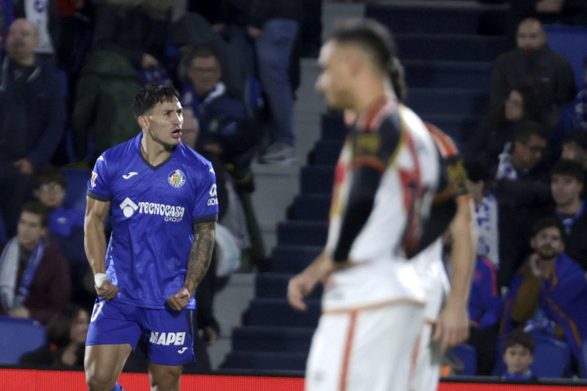 España: Martín Satriano le dio el empate a Getafe ante Rayo Vallecano por 1-1