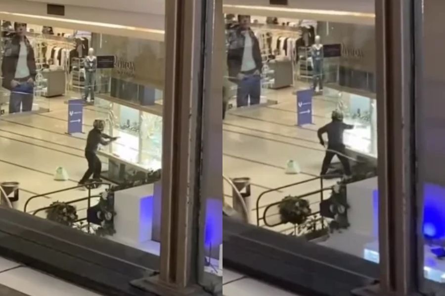 A los martillazos: así fue el momento del asalto a la joyería del shopping Punta Carretas