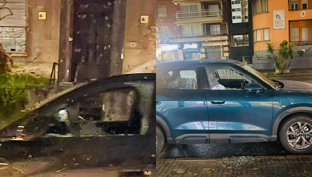 Delincuentes rompieron y robaron ocho autos estacionados en la misma cuadra en Pocitos