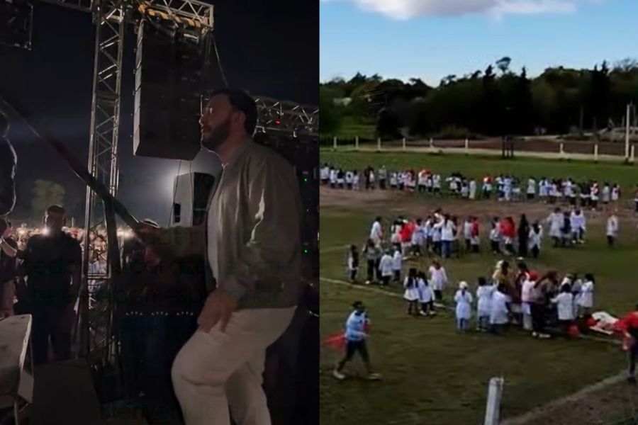 Lucas Sugo volvió a los escenarios: la emoción previa y la bienvenida de niños en Colonia