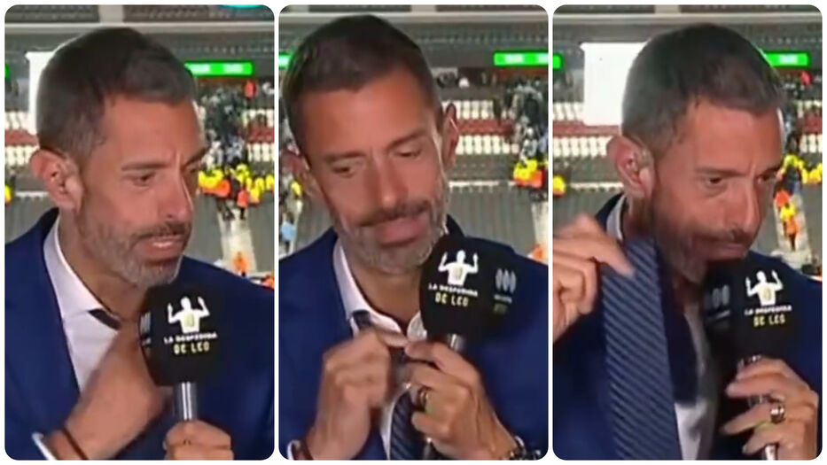Pablo Giralt anunció que “retira” la corbata que usó al relatar a Lionel Messi por años