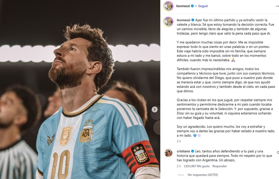 Foto: Captura @leomessi