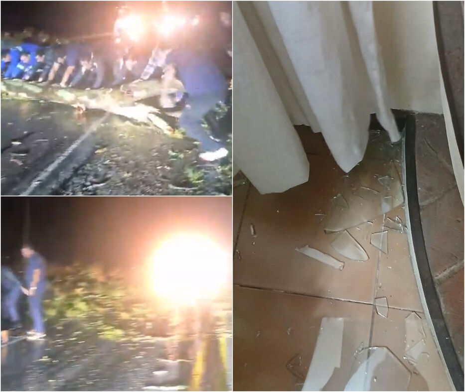 Ventanas explotadas, inundaciones y tempestad: los videos del temporal en Salto y Paysandú