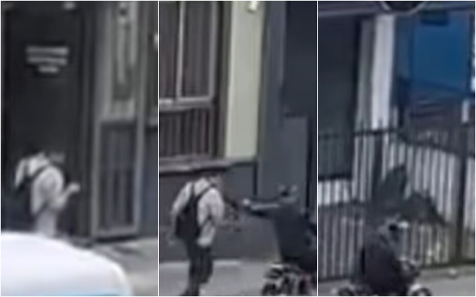 Todo grabado: iba usando el celular, pasó una moto por al lado y se lo robaron en segundos