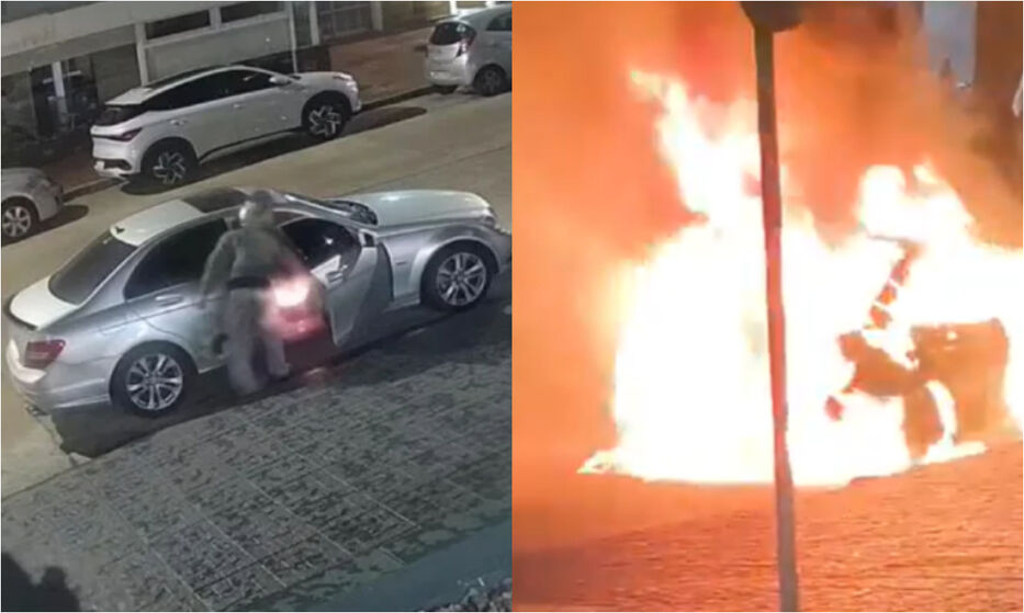 “Fue por celos”: descubrieron por qué prendieron fuego el Mercedes Benz en Punta del Este