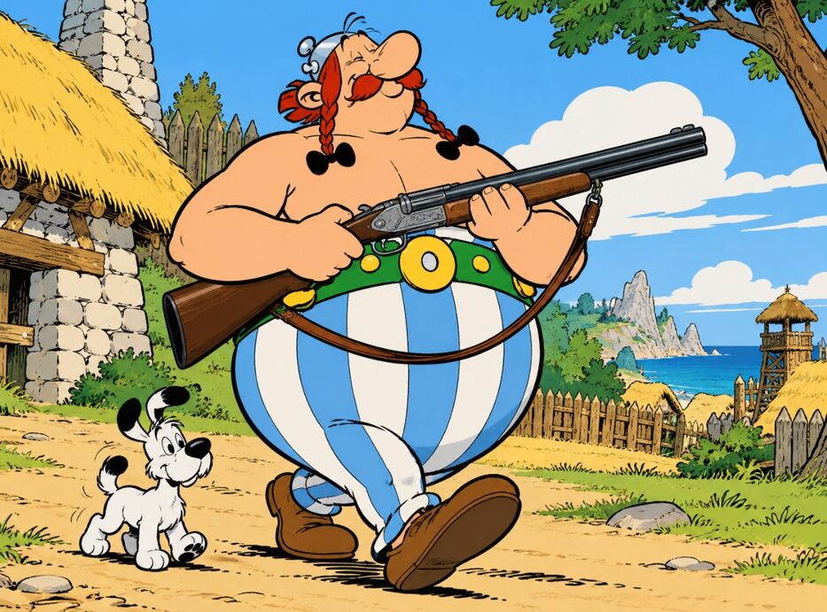 Editor de Astérix gana juicio a empresa de armas de fuego que había patentado a Obélix