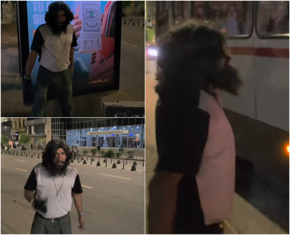 Quién es el Manco, el indigente del Centro que golpea autos, amenaza y se volvió viral