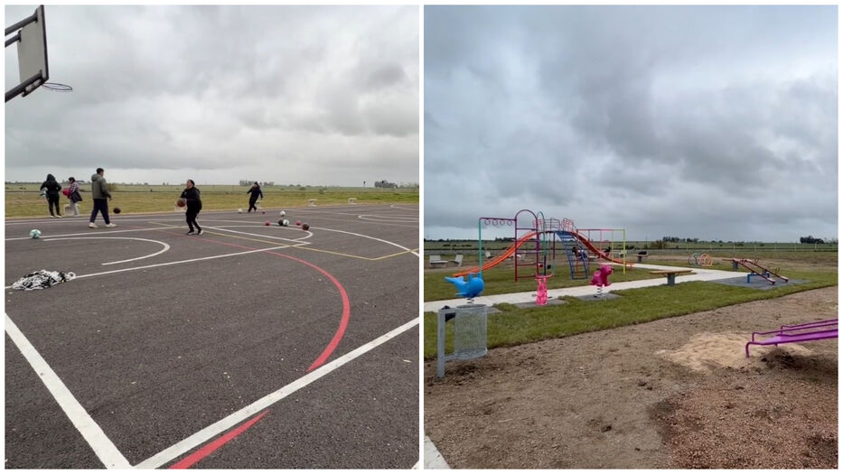 Inauguraron la plaza del barrio San Pedro de Progreso con juegos y cancha polideportiva
