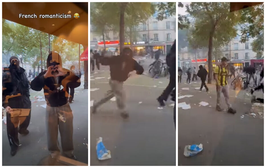 El aurinegro impasible: un flemático hincha de Peñarol en medio de los disturbios en París
