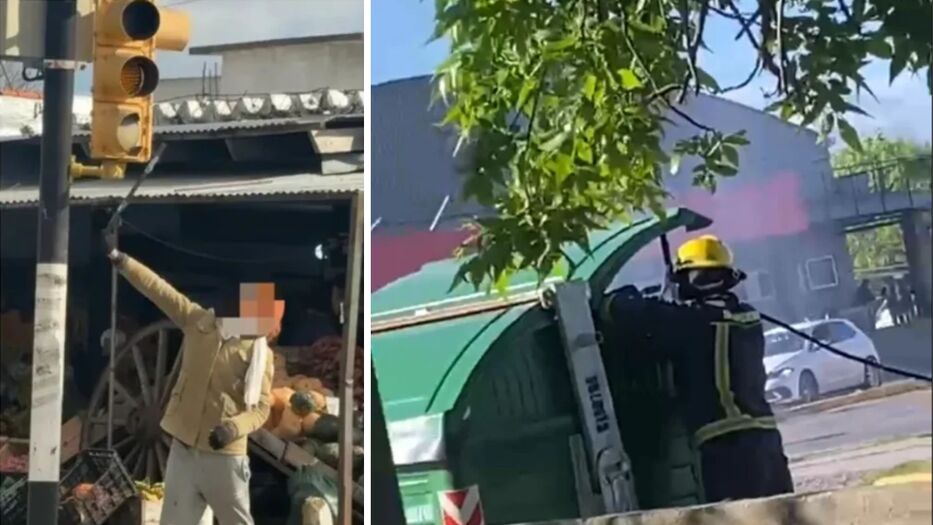 “Semaforicida” de Maldonado volvió a incendiar contenedor: van dos incidentes en tres días