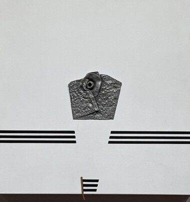 “Final de un pomo” (2002). Técnica mixta. 28 x 28 cm.