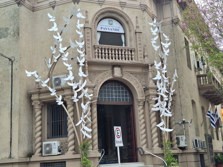 El Palacio Municipal también se pone a tono. Foto: Pedro Dutour.