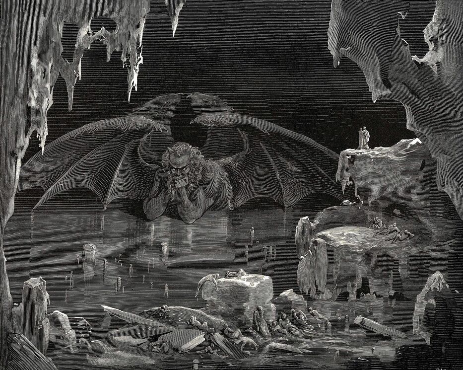 Canto XXXIV del Infierno por Gustave Doré