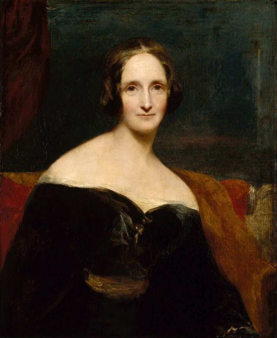 Retrato de Mary Shelley por Richard Rothwell