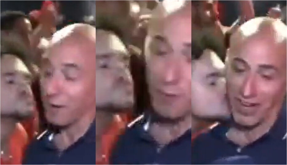 Quiso zafar y no pudo: un fanático de Lula demostró cariño en vivo a Esteban Trebucq