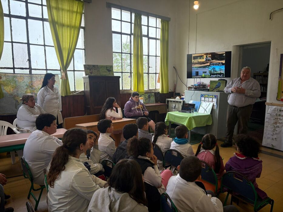 En una de las escuelas de Minas.
