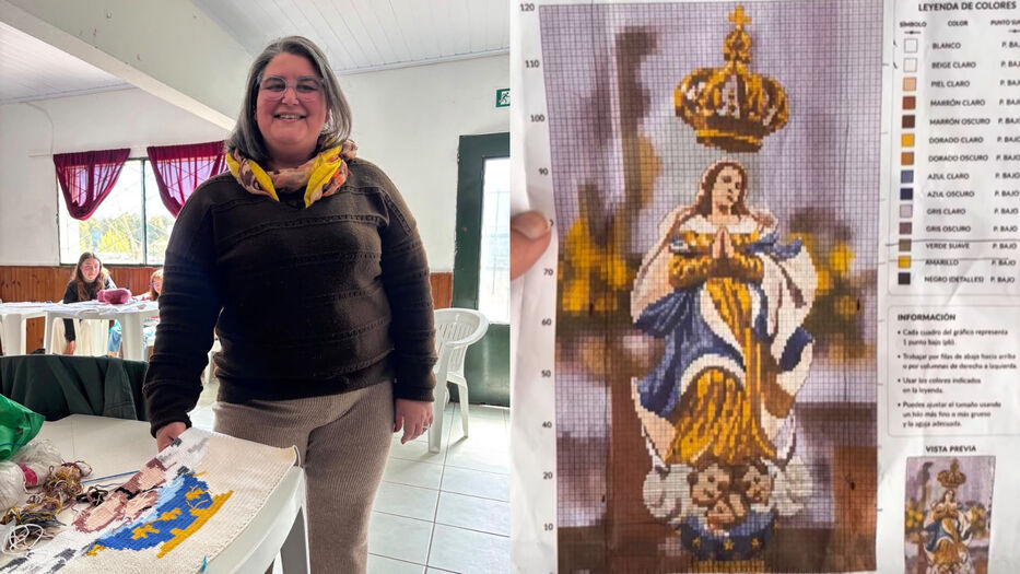 Florida regala al Papa León XIV un tapiz tejido a mano de la Virgen de los Treinta y Tres