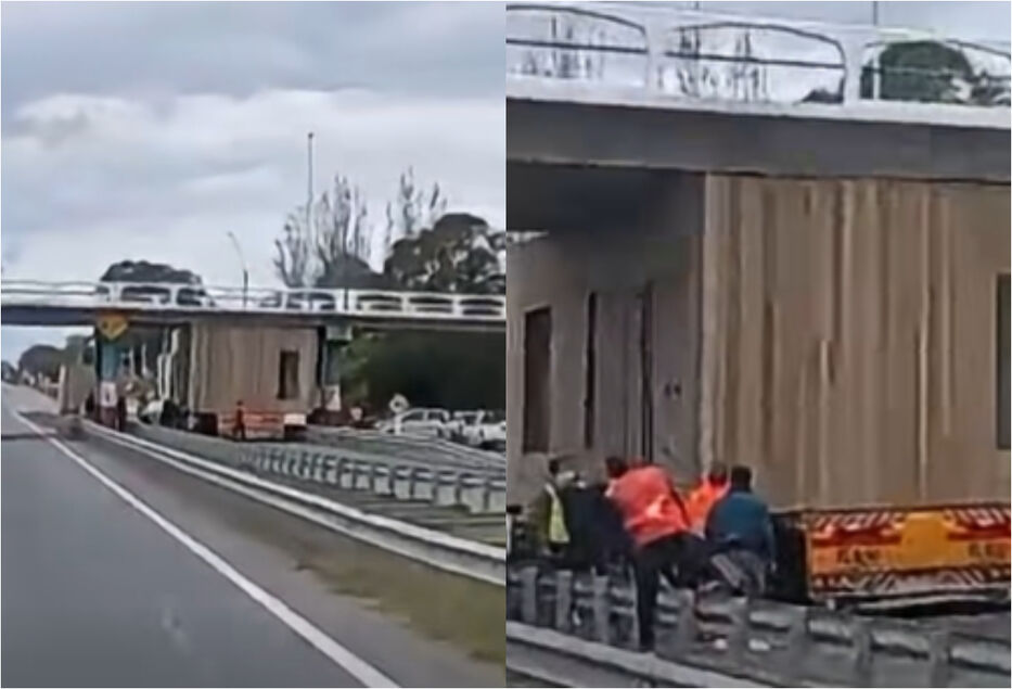 Casas bajo el puente en la Interbalnearia: la empresa aclaró qué pasó con los camiones